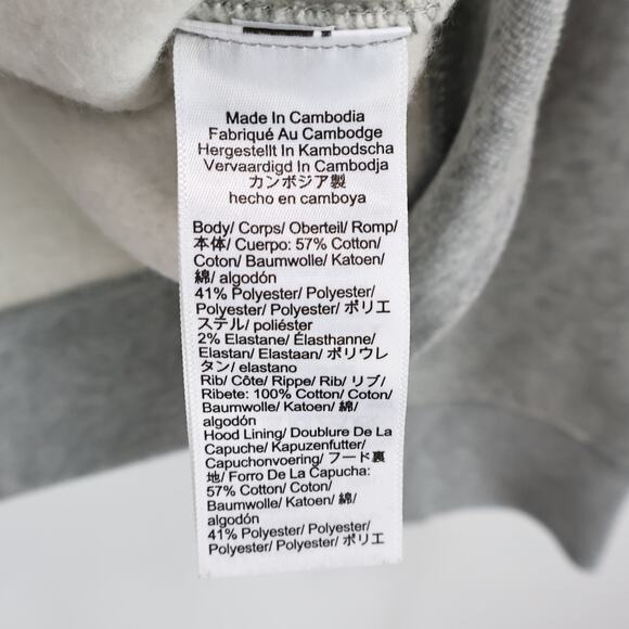 NWT J.Crew New Heritage Fleece Full Zip-Up Hoodie Long Sleeve In Gray Size XXL - Picture 6 of 8